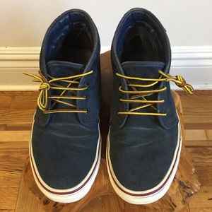 Vans x J Crew blue suede chukkas